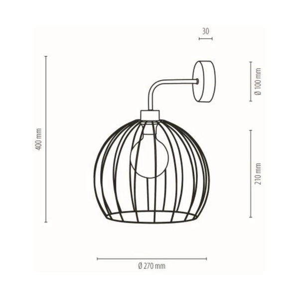 Kinkiet Coop 1xE27 Max.60W Czarny Metal 28844104