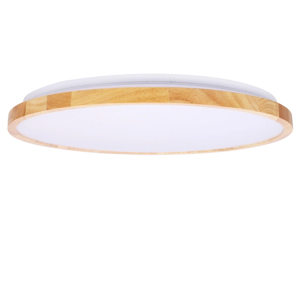 Plafon GANDAVA, 14-75260, 48 cm, biały/drewniany, 36W LED, barwa neutralna 4000K