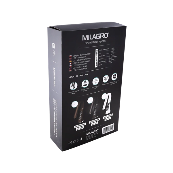 LAMPKA BIURKOWA GALA 6W LED CZARNA ML140