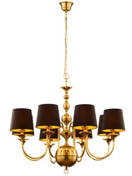 Klasyczny Żyrandol BATUMI wys. 140cm 8xE27 15W IP20 | Złoty