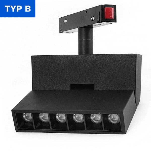 Reflektor łamany szyny magnetycznej LED 6W 4000K neutralna | B | czarny