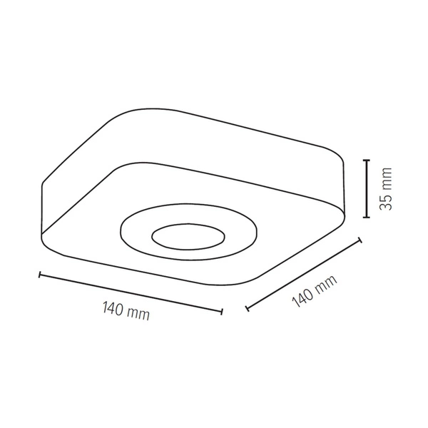 Sunniva Lampa Sufitowa Incl.1xLED 5W Orzech/Satyna 2291176