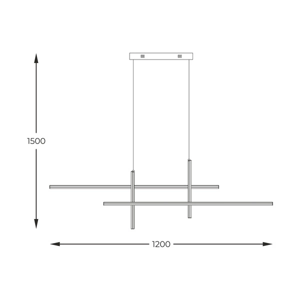 22008P-BK/GD EDGE LAMPA WISZĄCA CZARNO-ZŁOTA/BLACK-GOLD