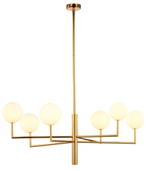 Nowoczesny Żyrandol FEME wys. 110cm 6xG9 14W IP20 | Złoty