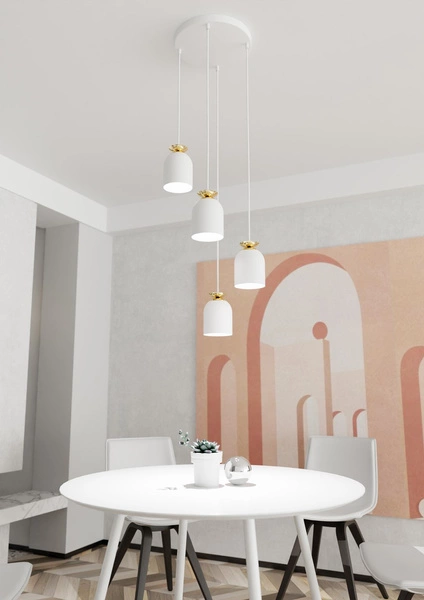 Lampa wisząca Emibig TARGET 4 PREM WH 1401/4PREM