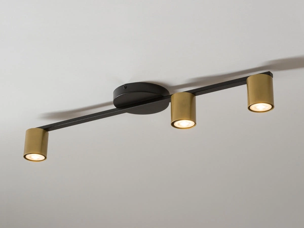 Lampa Sigma SKY 3 czarno złoty plafon/spot 33435