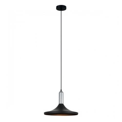 Lampa wisząca LUSTY śr. 36cm E27 | czarny/chrom