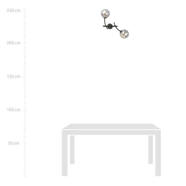Kinkiet Emibig HUNTER K2 Czarny/GRAFIT 1100/K2