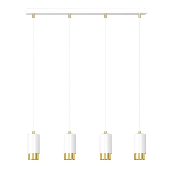 Lampa wisząca Emibig FUMIKO 4 WH/GOLD 815/4