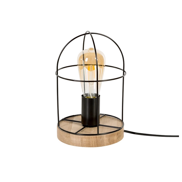 Netuno Lampa Stołowa 1xE27 Max.25W Dąb Olejowany/Czarny 88459174