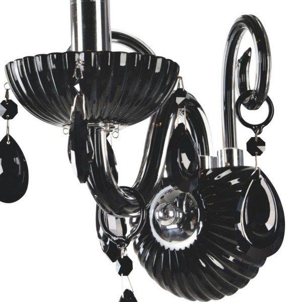 Kinkiet QUEEN czarny świecznik 9140104