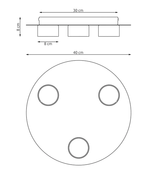 Lampa wisząca Emibig PIXO 3 BL 1443/3