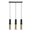Lampa wisząca ISIDORA dł. 51cm 3xGU10 | czarny/brązowy