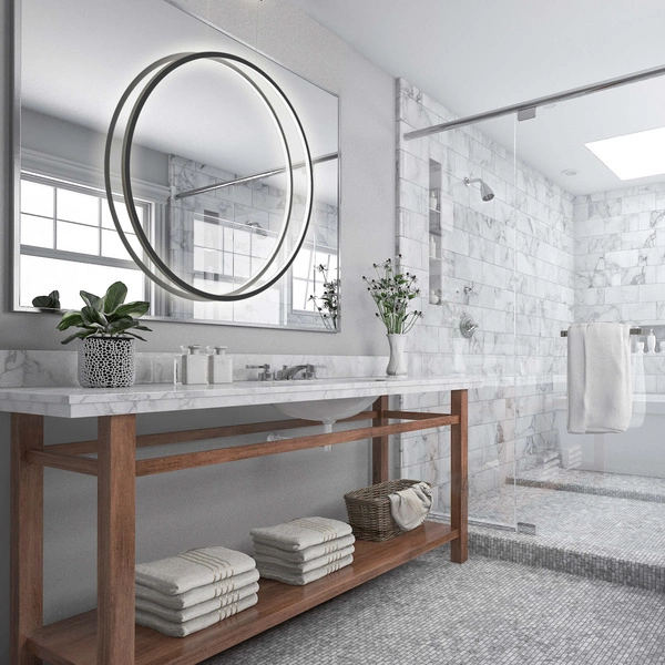 Lampa wisząca Mirror czarna LED CCT