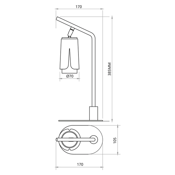 FLOWER WHITE CHROME LAMPKA GABINETOWA 1xGU10