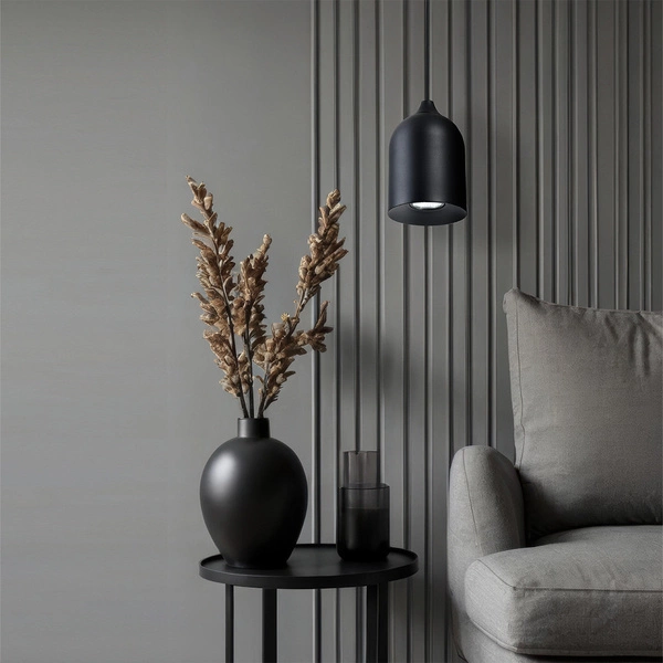 Metalowa lampa wisząca Nilo czarna 1xGU10