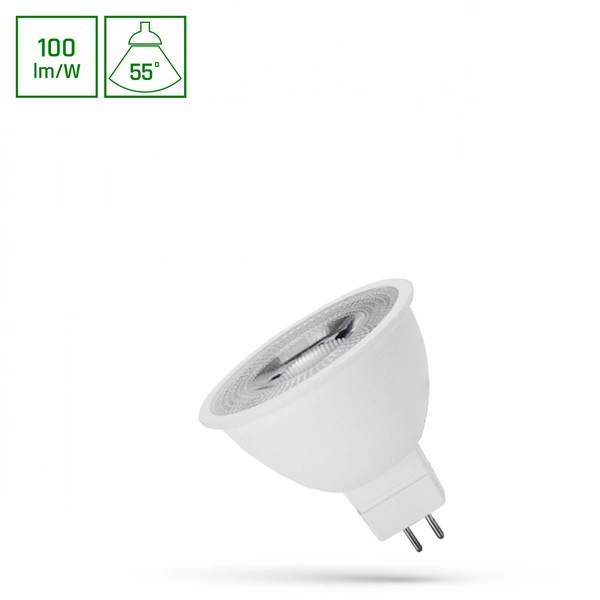 LED MR16 12V 4W SMD 55st CW z soczewką SPECTRUM