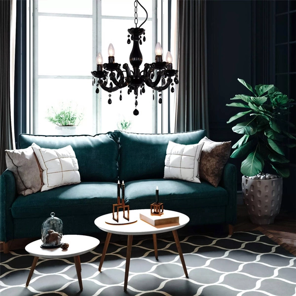 LAMPA WISZĄCA MAGNOLIA CZARNA