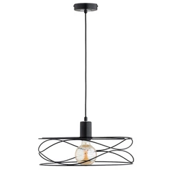 Lampa wisząca ALFA DIUK CZARNA 1xE27 42cm | 61259