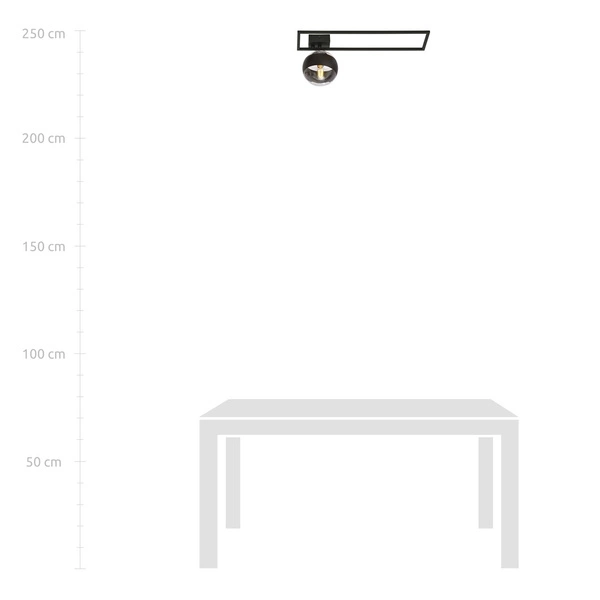 Lampa sufitowa Emibig IMAGO 1B Czarny/STRIPE 1132/1B