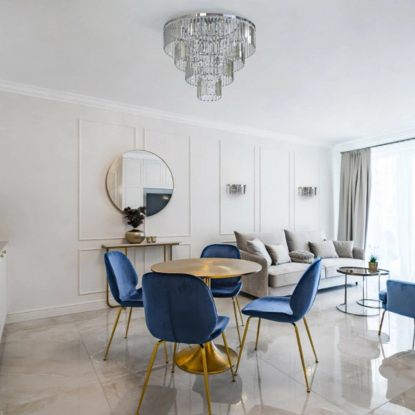 Żyrandol CRISTAL SILVER L szer. 71cm 12xE14 | czarny/transparentny 7630