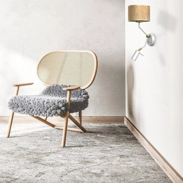 Kinkiet CORK, MLP7516, biały/korkowy, 1x40W E27 + 1x8W mini GU10