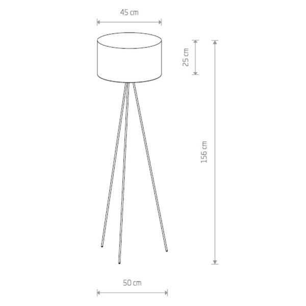 Lampa podłogowa stojąca CADILAC I 156cm E27 | biały 8191