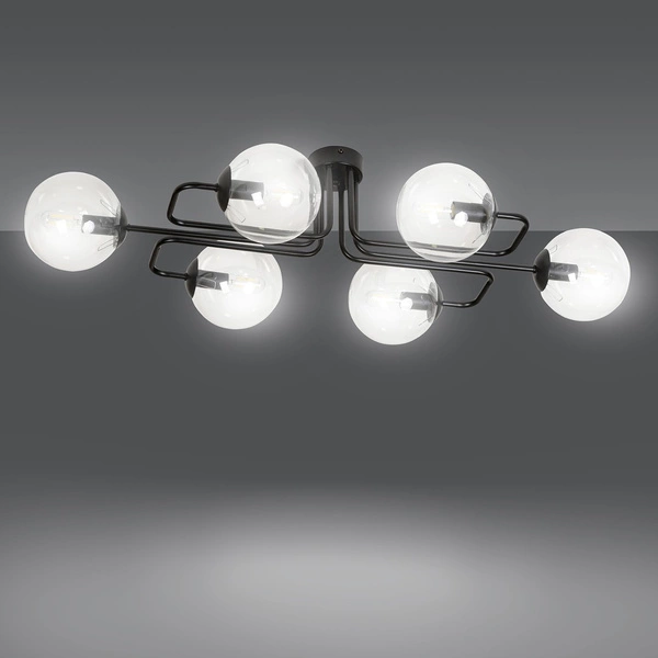 Lampa sufitowa Emibig BRENDI 6A BL TRANSPARENT 831/6A