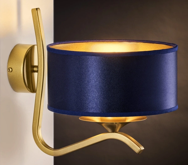 Klasyczny Kinkiet KASZMIR wys. 23cm 1xE27 15W IP20 | złoty połysk