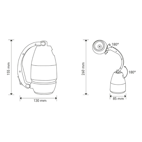 Lampa kampingowa LED CAMPING z akumulatorem 1W IP20 6000K | czarny