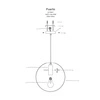 Lampa wisząca PUERTO, śr. 25cm, czarna z transparentnym kloszem, 1x50W E27