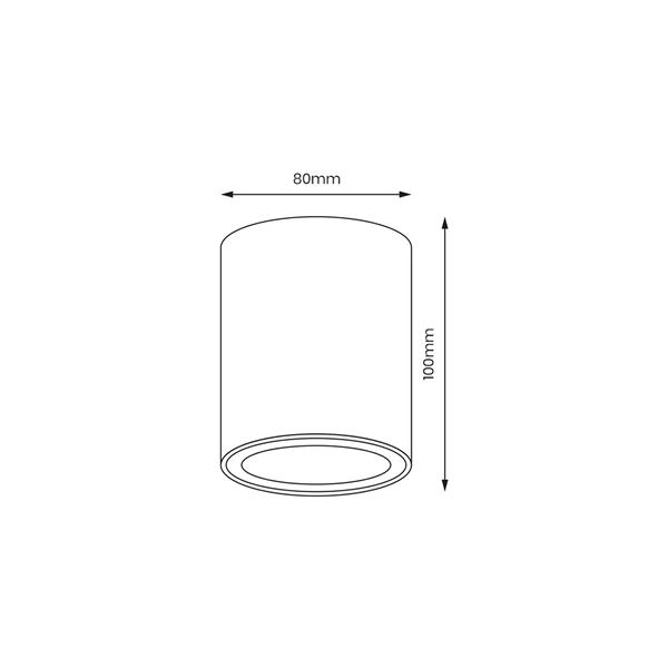 Oprawa LED natynkowa BIMA GU10 wys. 11cm | czarny