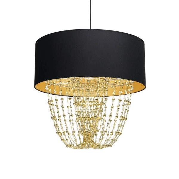 Nowoczesna lampa wisząca ALMERIA BLACK/GOLD 1xE27 MLP6442