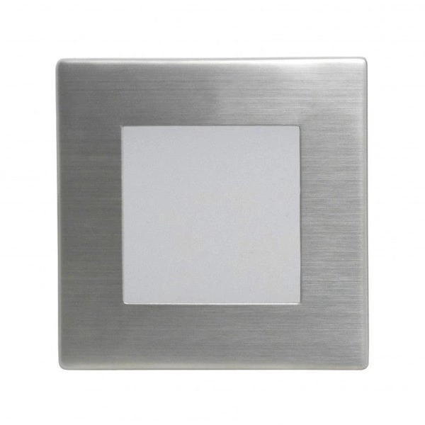 Zewnętrzna lampa wpuszczana nad schody i podjazd Mur Led Inox F 04 | szary inox