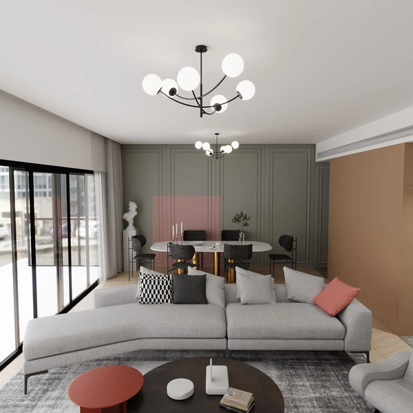 Lampa sufitowa Emibig HUNTER 6 Czarny/OPAL 1102/6