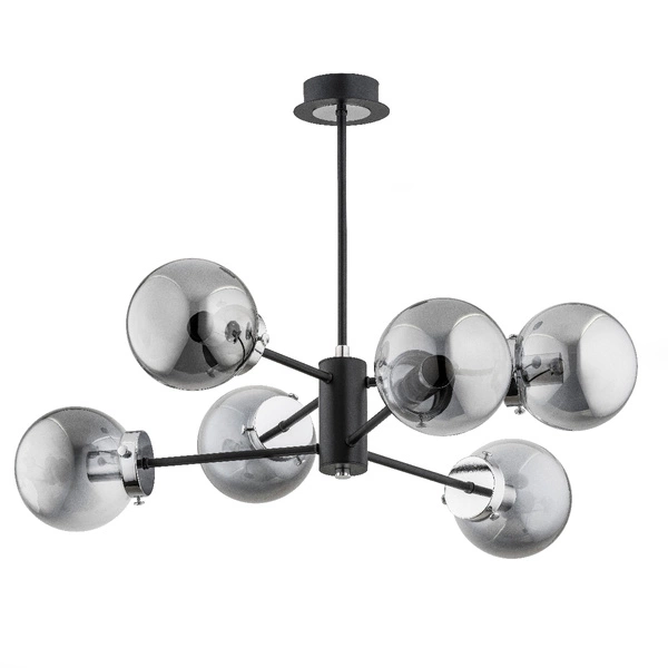 Lampa sufitowa ALFA KRAB CZARNA 6xE14 60cm | 62117