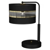 Lampka stołowa ULTIMO BLACK, MLP7343, czarny/transparentny/złoty, 1x60W E27
