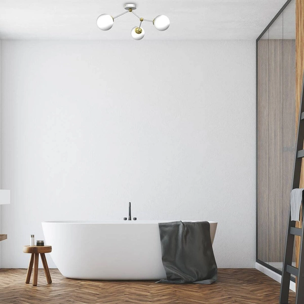 Lampa sufitowa JOY, MLP7464, biały/złoty, 3x40W E14