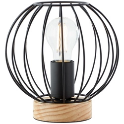 Lampa stojąca Brilliant Sorana 1x40W E27 Czarny Metal/Drewno