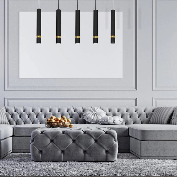 Lampa wisząca JOKER, MLP6121, czarny/złoty, 5x8W GU10