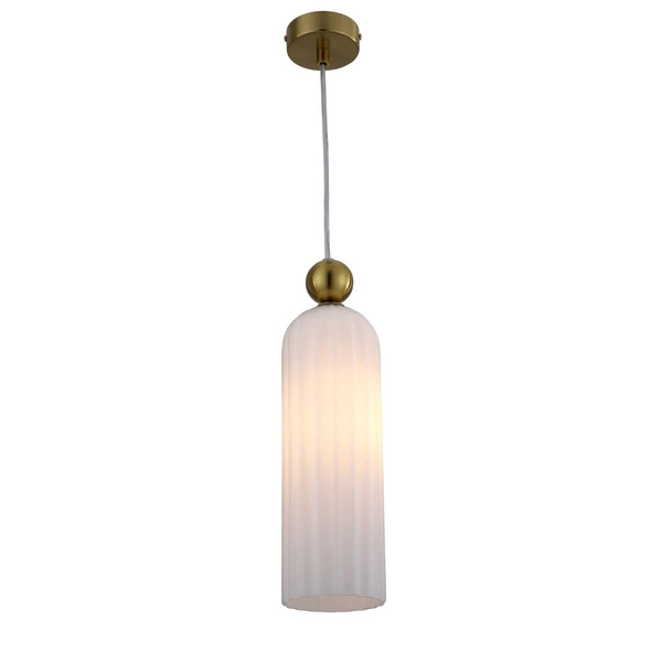 Lampa wisząca Piega 1, złoty/biały, 1x40W E14