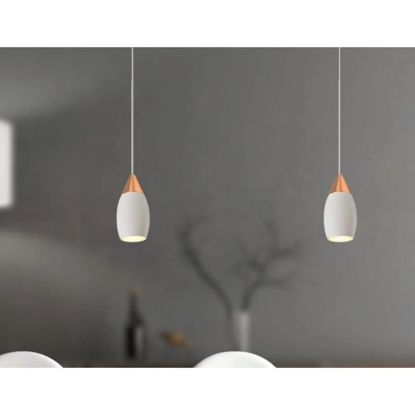 Lampa wisząca nowoczesna ETRO 7W ciepła 3000K biały/różowe złoto śr. 4,5cm