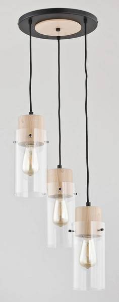 Lampa wisząca ALFA TANTUM DREWNIANA 3xE27 38cm | 60175