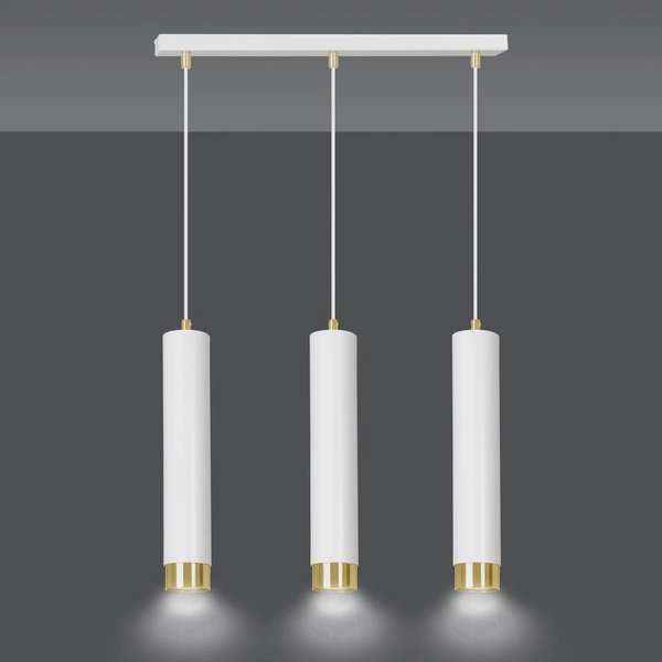 Lampa wisząca Emibig KIBO 3 WH/GOLD 642/3