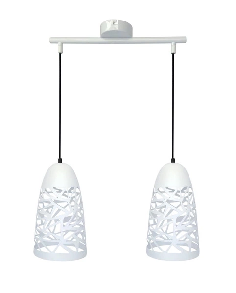 Lampa wisząca SABRIN 32-54869 biała 2x60W E27