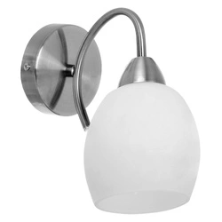 Kinkiet Pisa 1xE27 Max.60W Metal satynowy/białe szkło 8280127