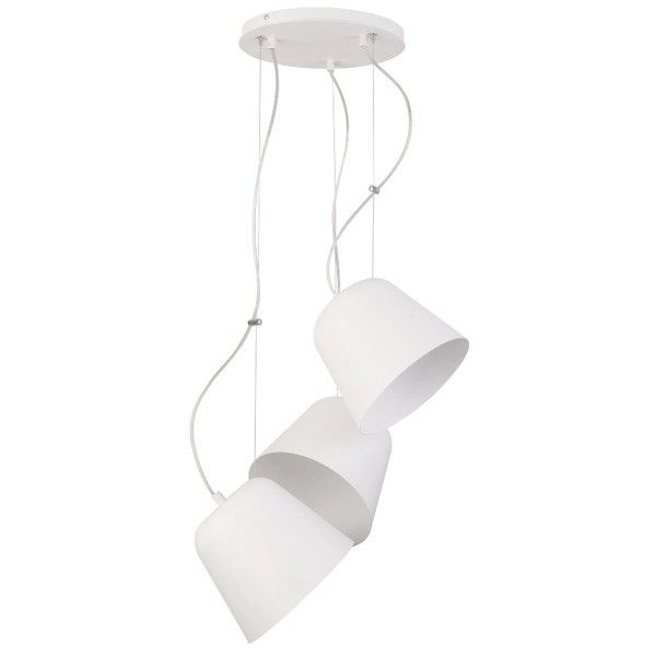 Lampa wisząca TIKET biała 3 pkt