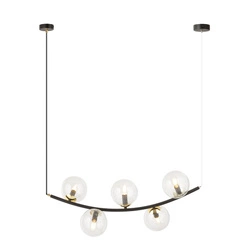 Lampa wisząca Emibig RITZ 5 BL TRANSPARENT 1296/5