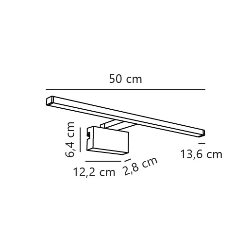 Kinkiet MARLEE LED 3000K Biała ciepła Metal | Chrom