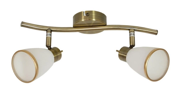 Lampa ścienna/sufitowa REGENT, 92-70029, patynowy/biały, 2x40W G9
